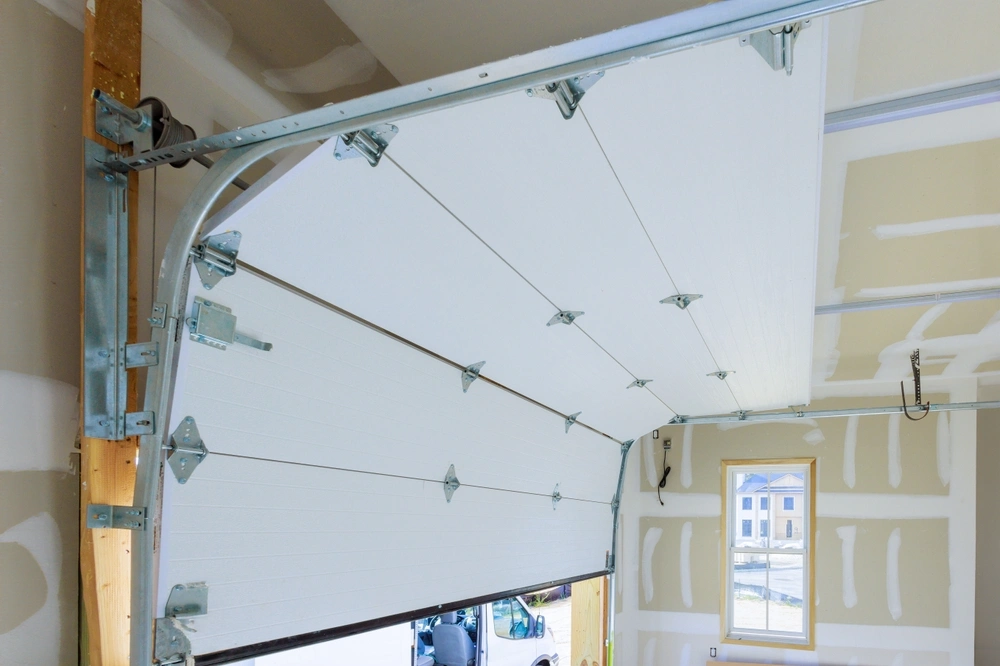 Insulated roller door installation in progress in Perth